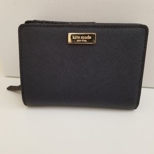 Kate Spade Bifold Zip Around Wallet - Navy
